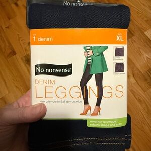 Women's Denim Leggings - dark navy - XL